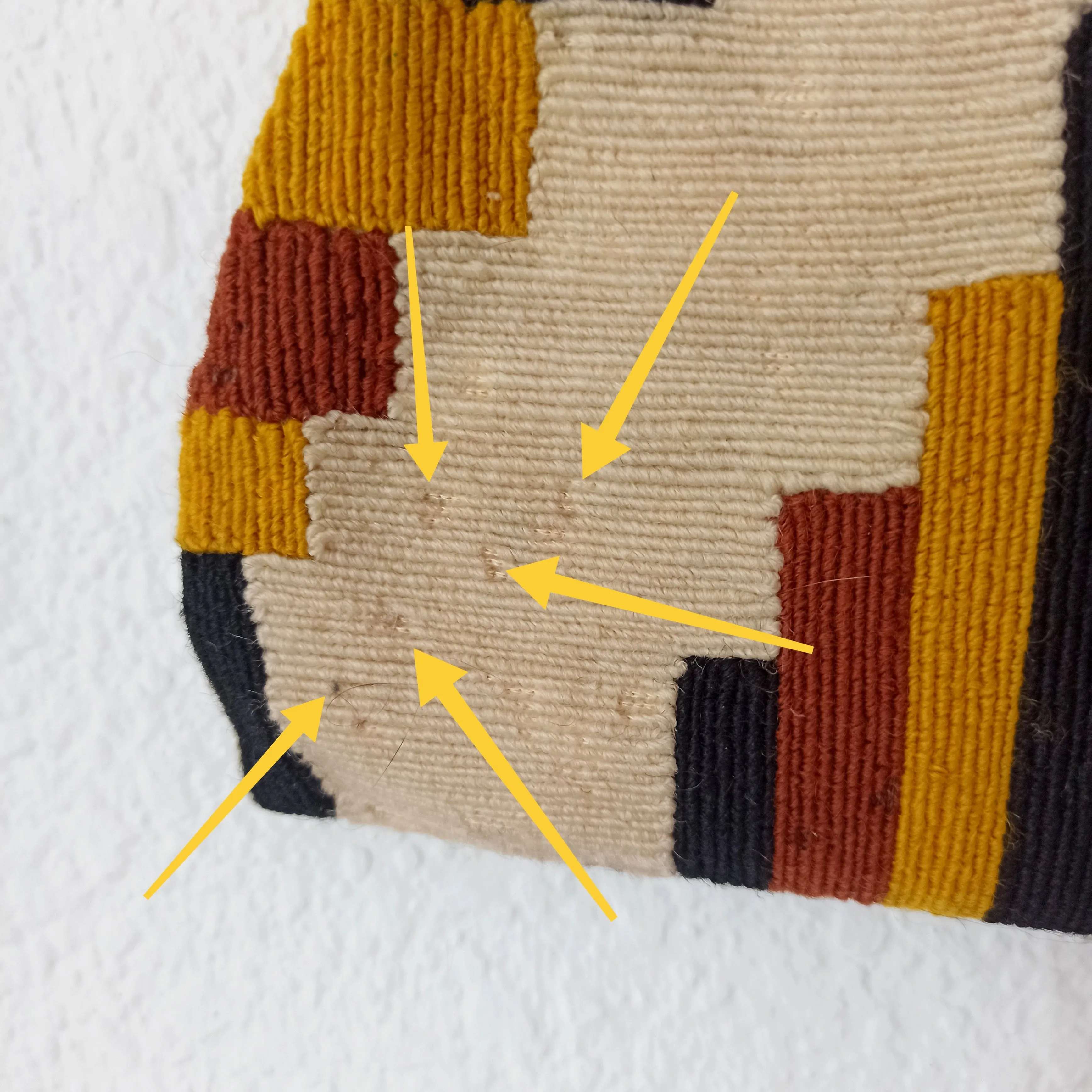 1940s - Precious Colors Woven Wool Handbag