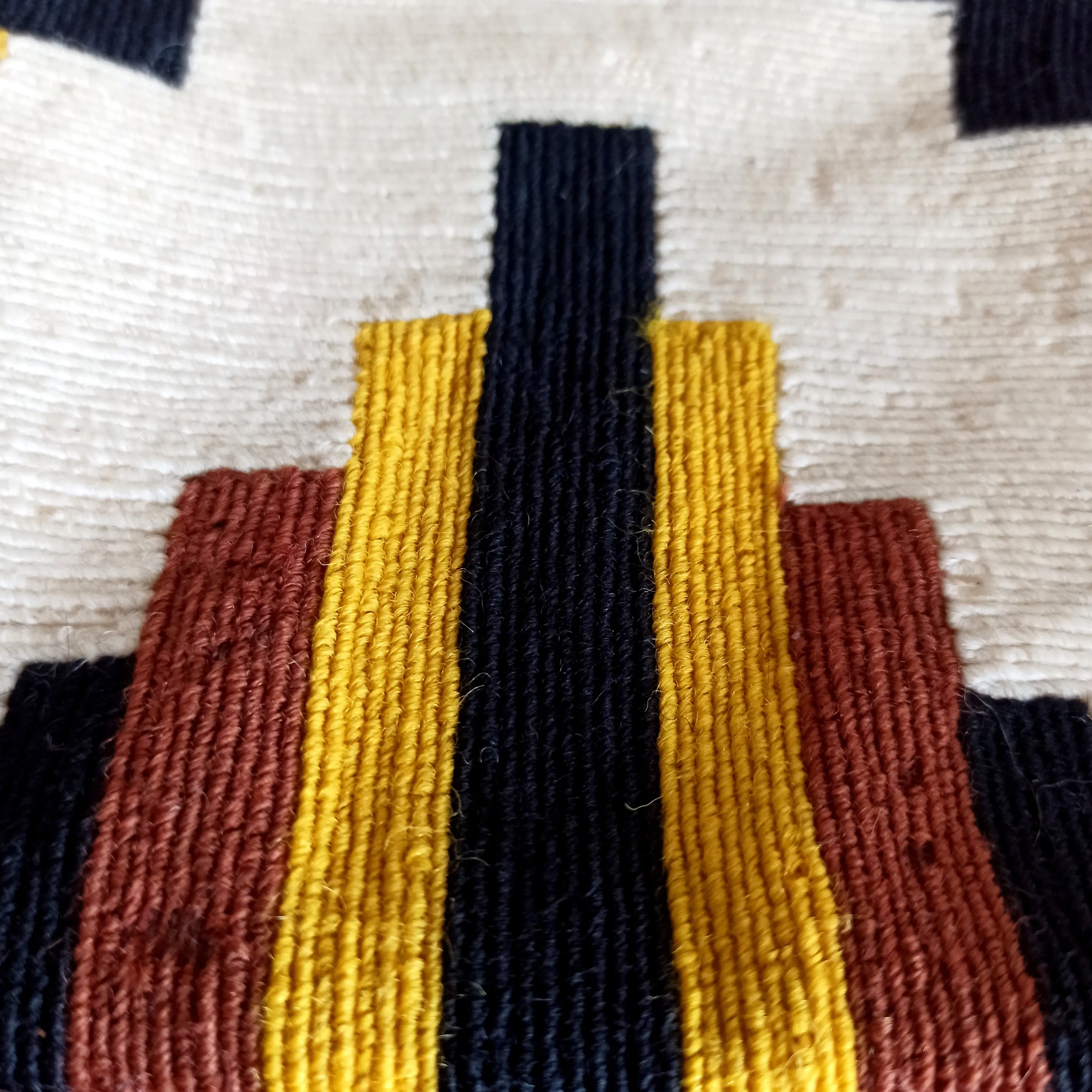 1940s - Precious Colors Woven Wool Handbag
