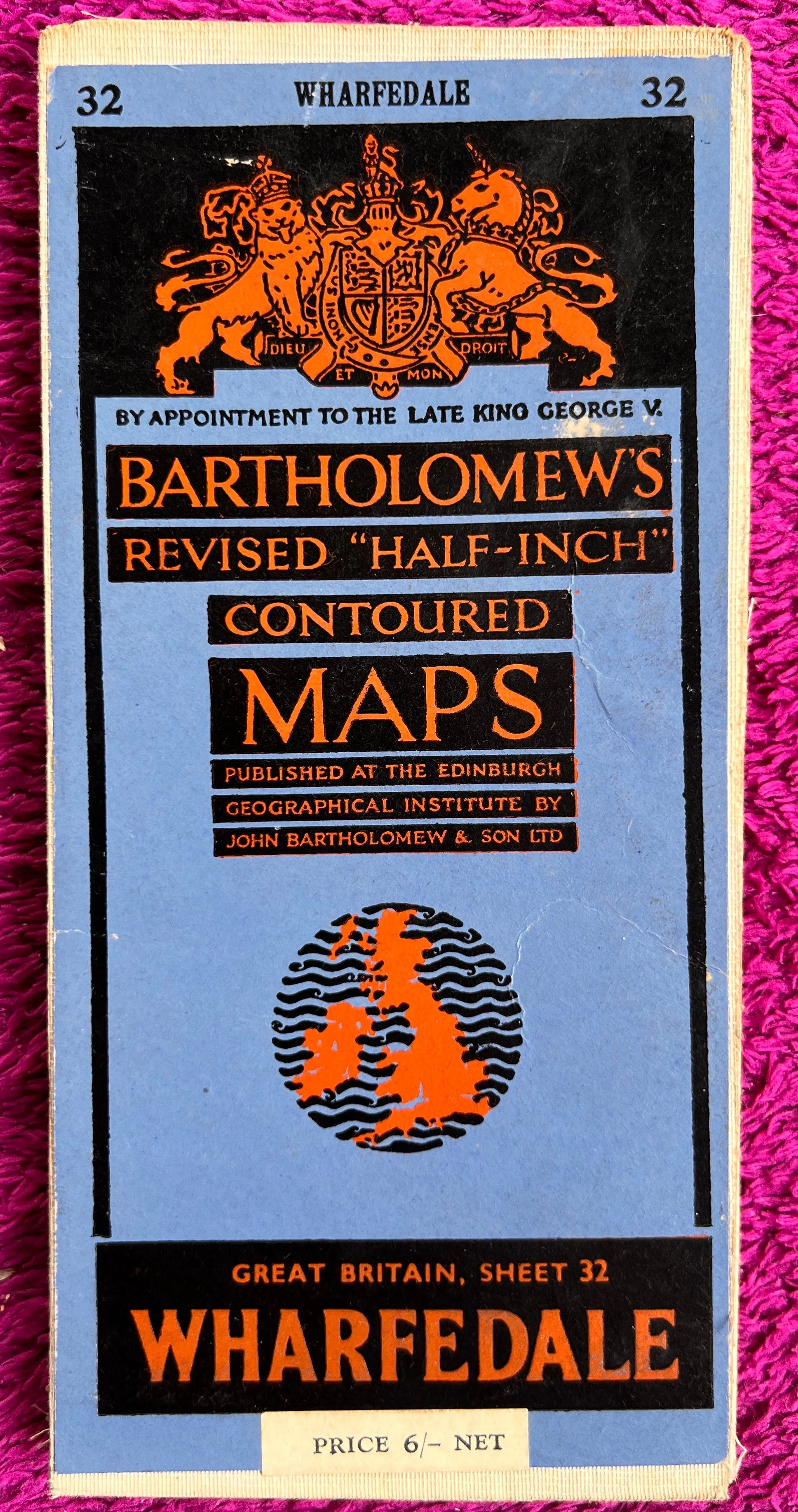 1950s Bartholomew's Map of Wharfedale