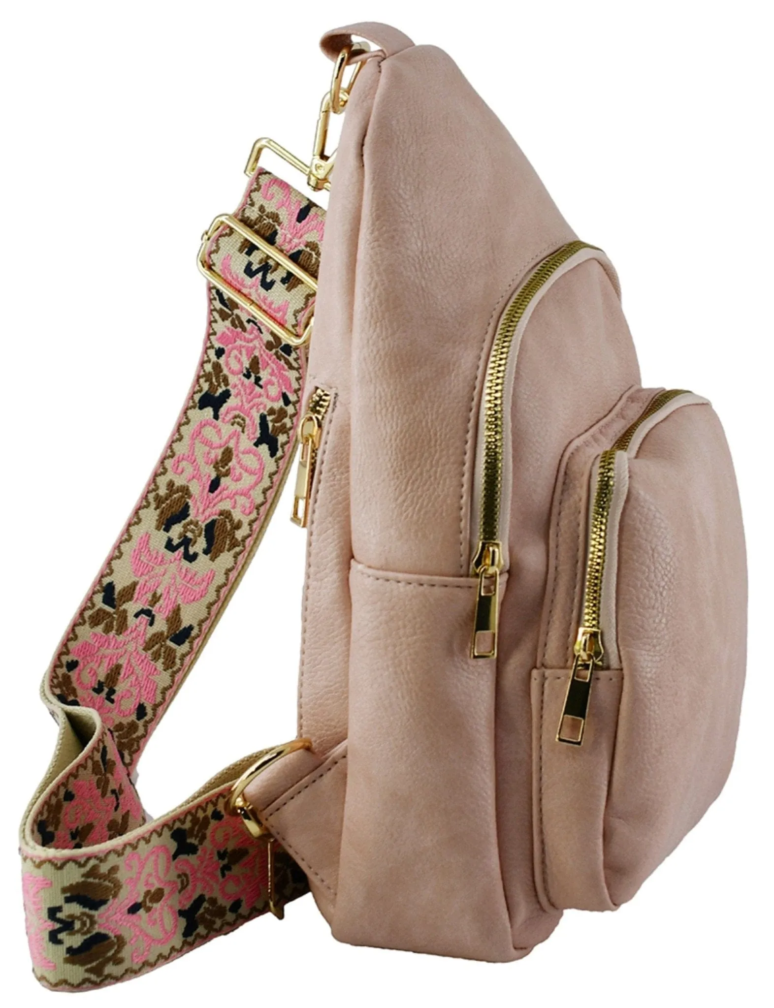 AD768 Zara Zipper Sling Bag With Boho Strap