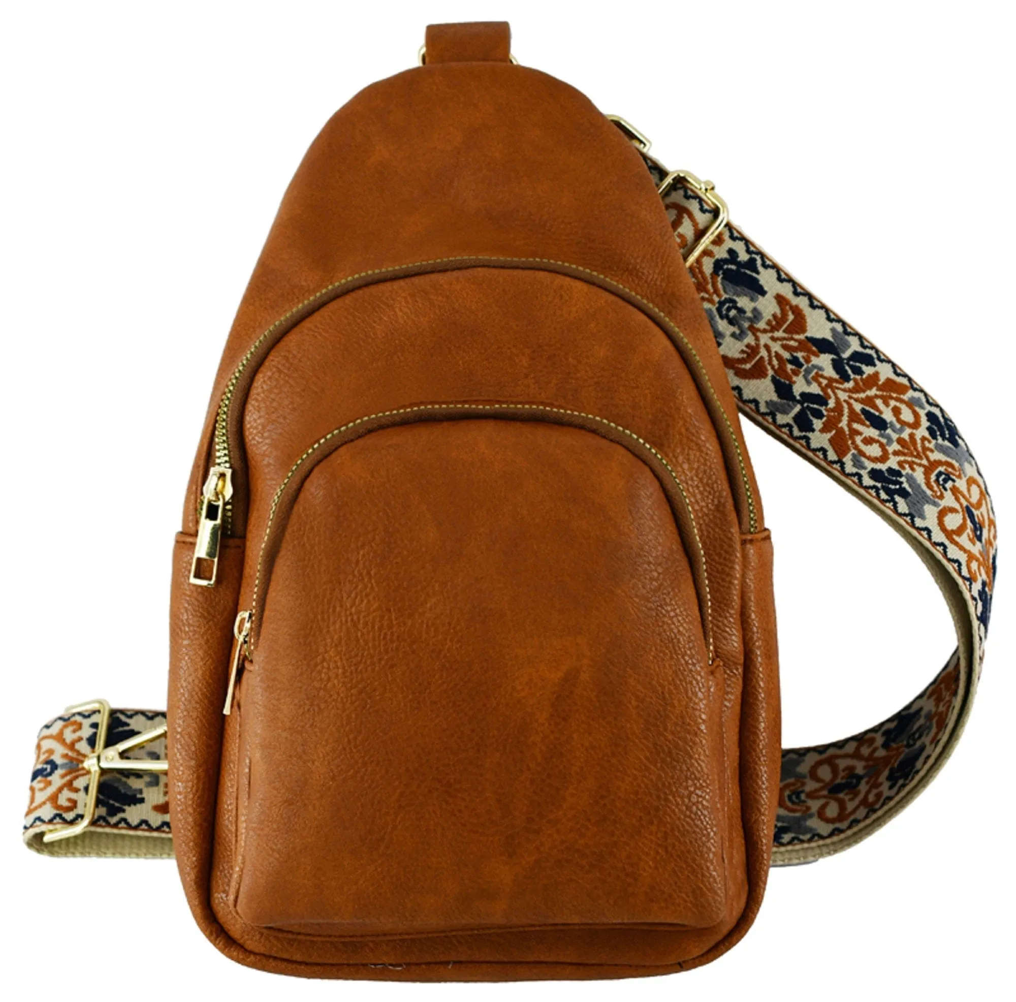 AD768 Zara Zipper Sling Bag With Boho Strap