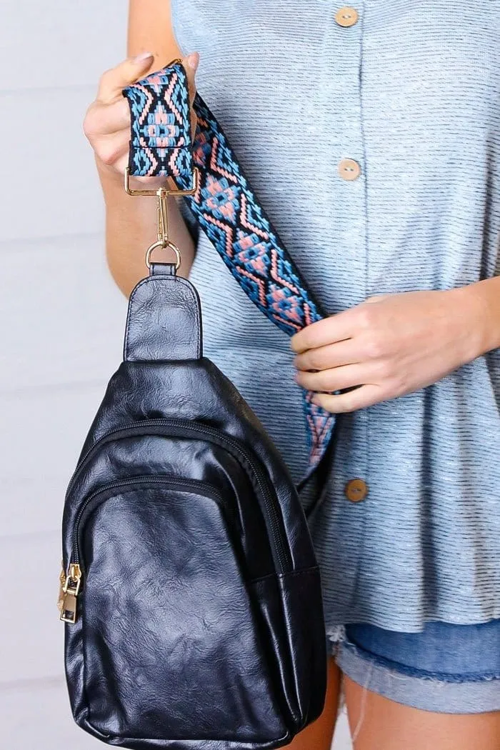 AD768 Zara Zipper Sling Bag With Boho Strap