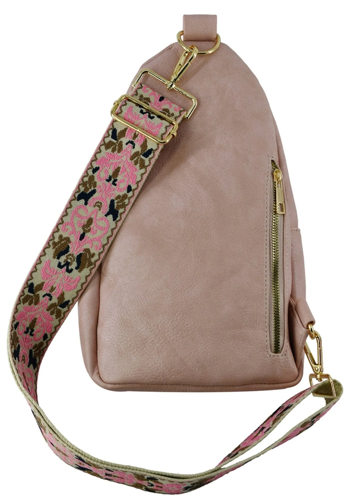 AD768 Zara Zipper Sling Bag With Boho Strap