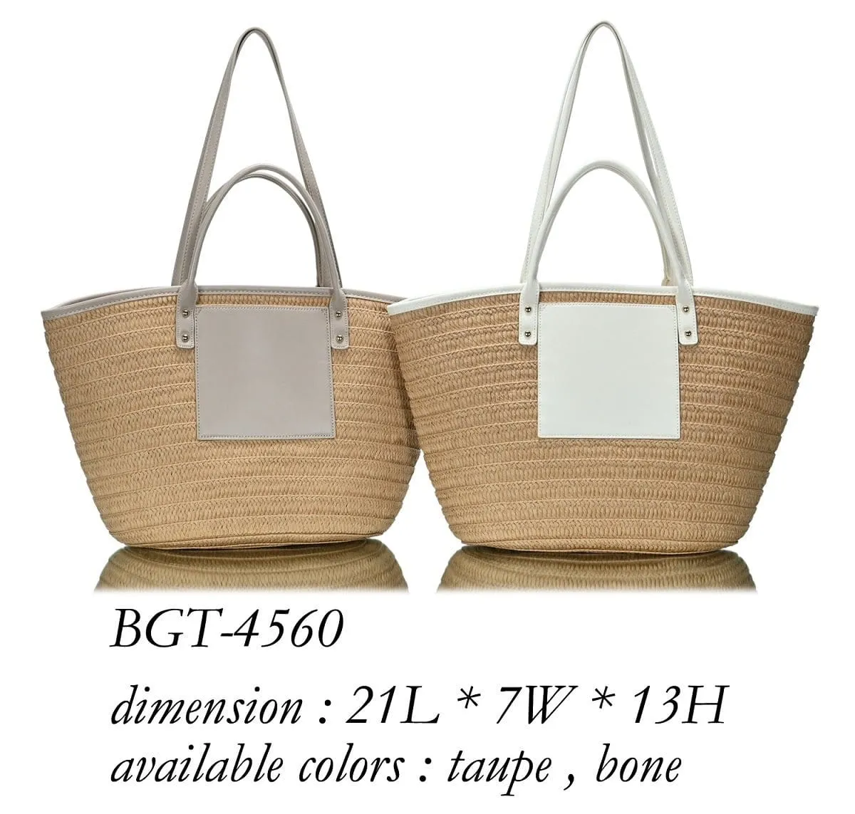 BGT4560 Straw front Pocket  Handbag