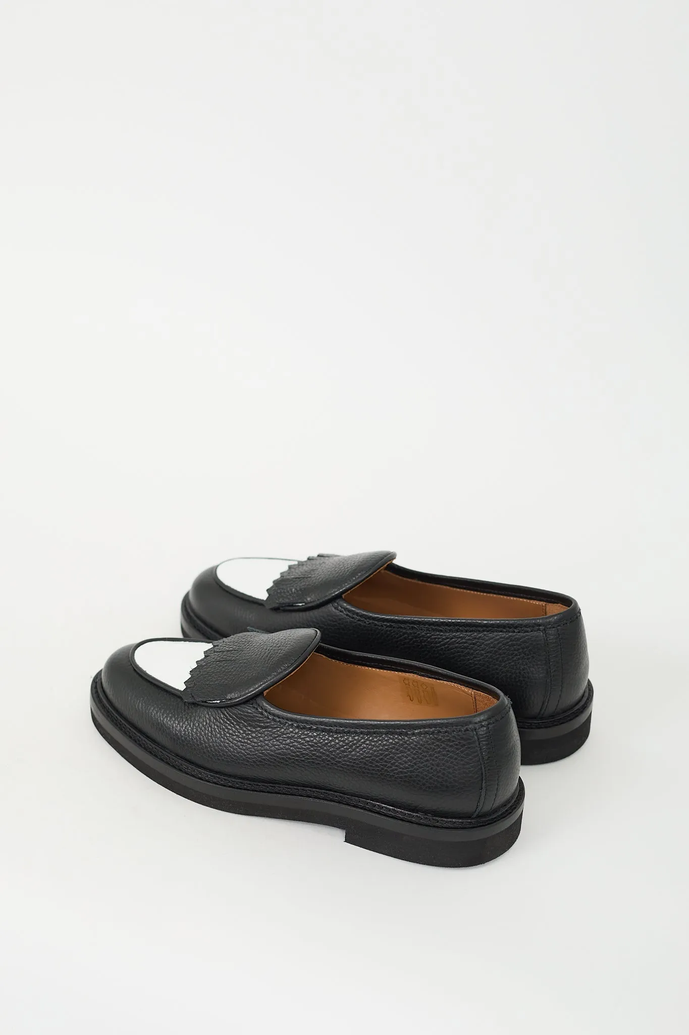 Black & White Leather Hady Loafer
