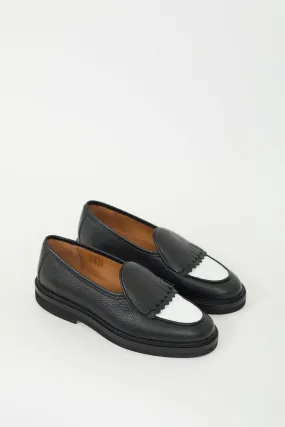 Black & White Leather Hady Loafer