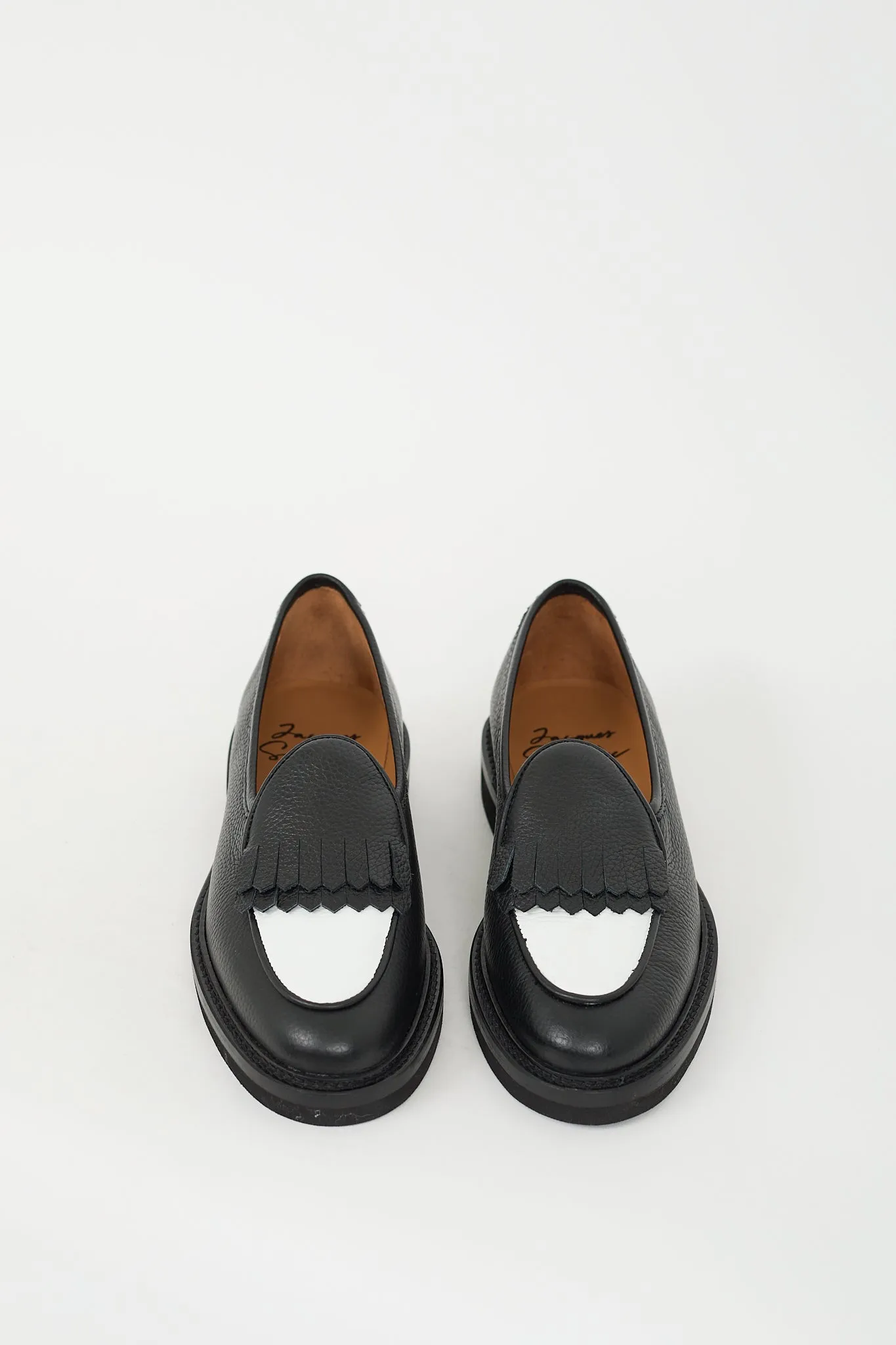Black & White Leather Hady Loafer