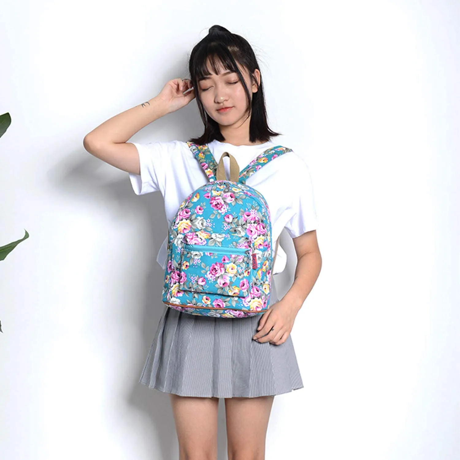 Bravo Floral Small (12 Inch) School Backpack - Floral Pink