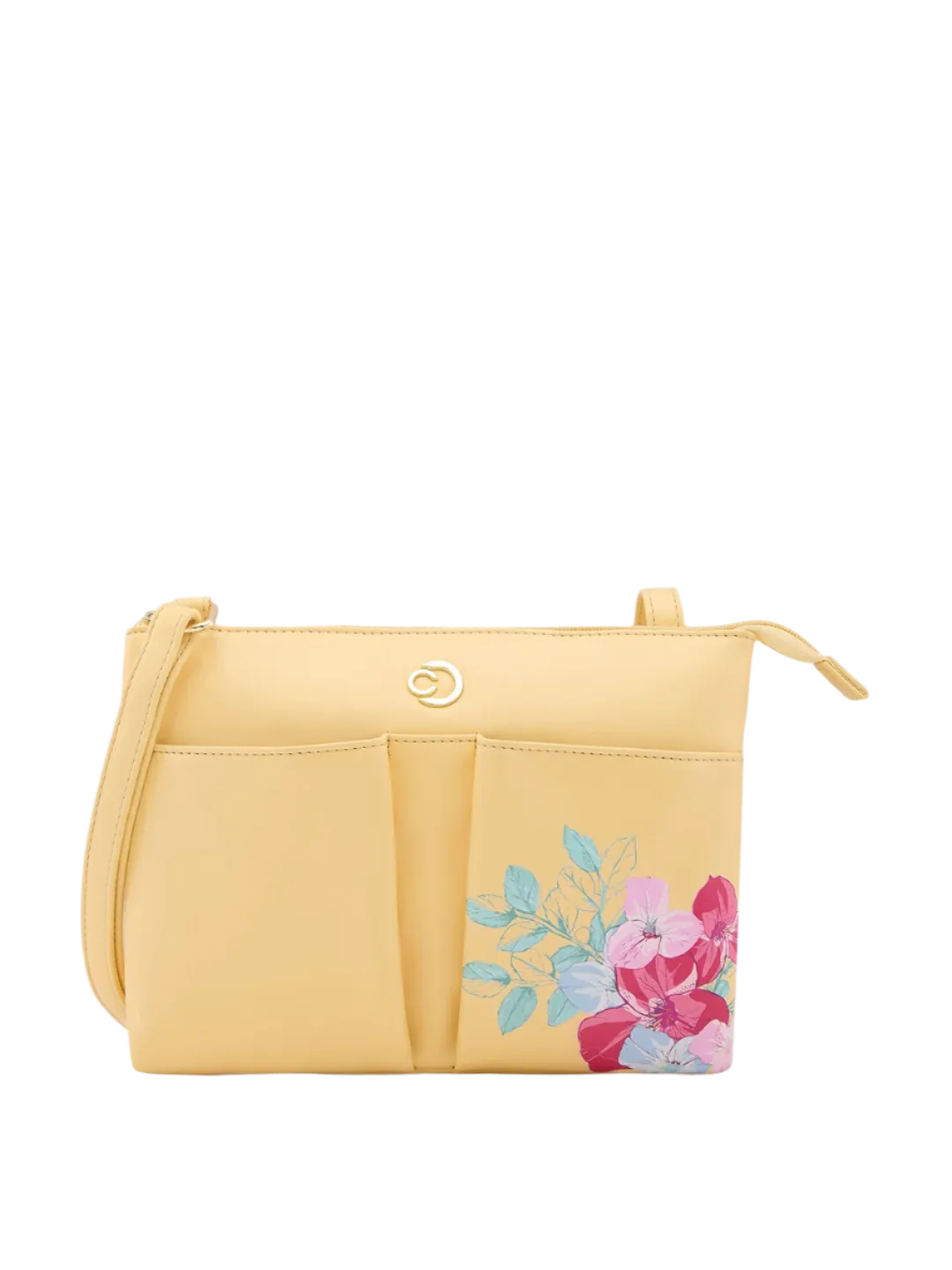 Caprese Shanaya Sling Medium Womens Handbag Yellow