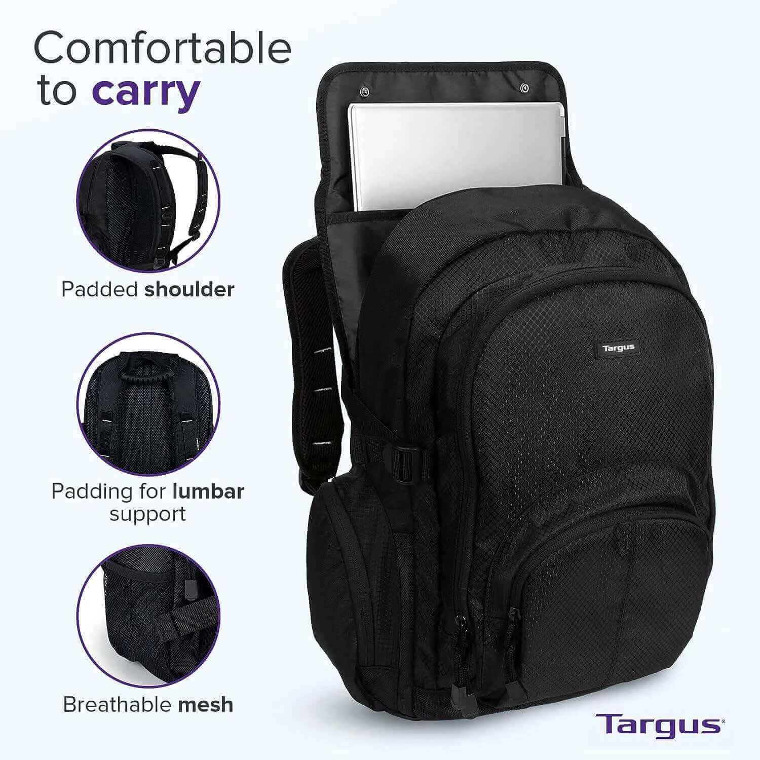 Classic 15.6" Laptop Backpack - Black