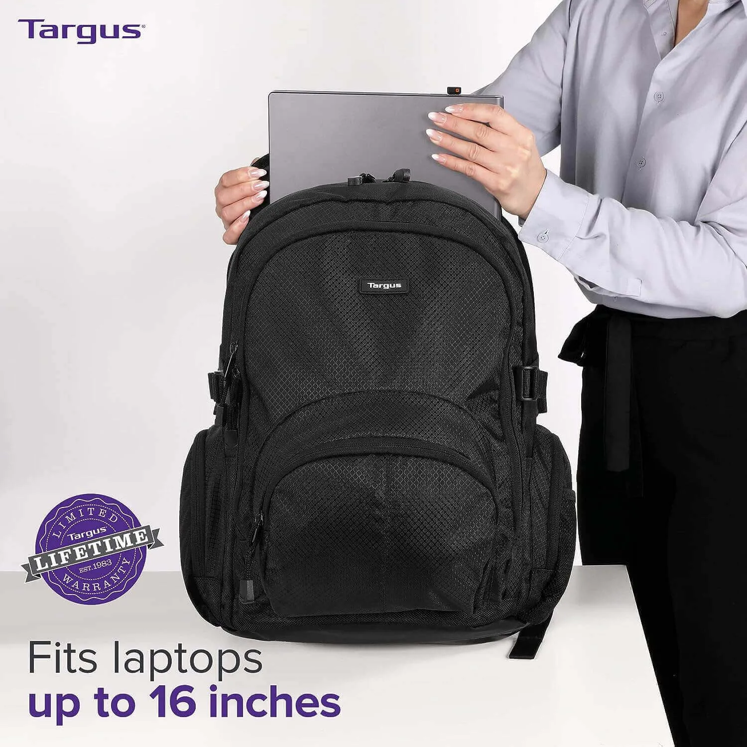 Classic 15.6" Laptop Backpack - Black