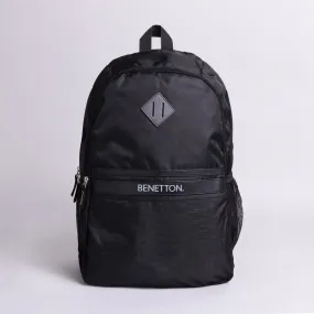 Classic Black Benetton Laptop Backpack