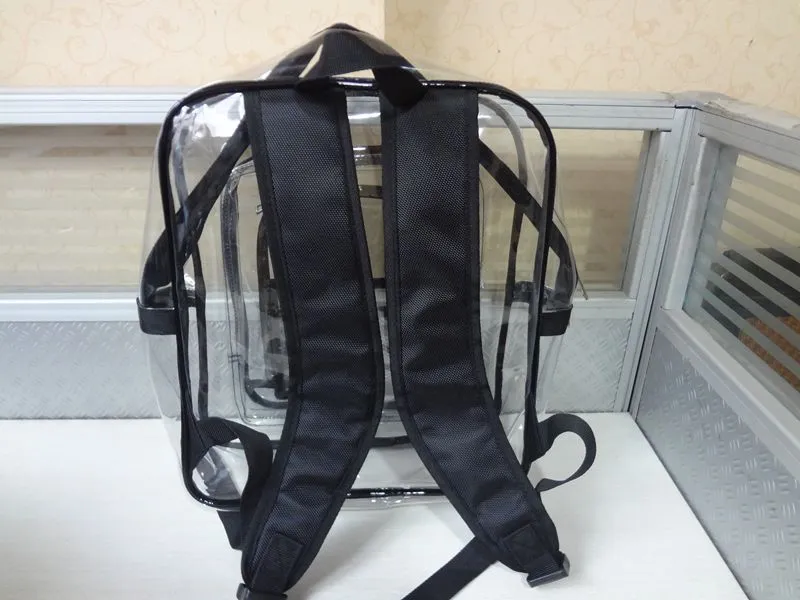 Clear Backpack Men and Women Transparent Bag Casual Fashion
