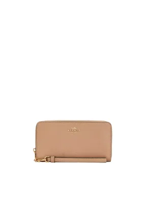 Coach Zip Around C3441 Long Wallet In Taupe
