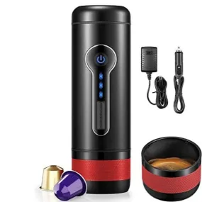 CONQUECO Portable Coffee Maker: 12V Travel Espresso Machine