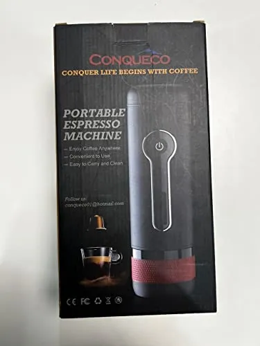 CONQUECO Portable Coffee Maker: 12V Travel Espresso Machine