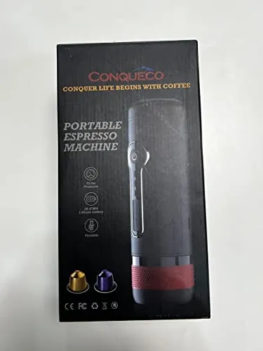CONQUECO Portable Coffee Maker: 12V Travel Espresso Machine