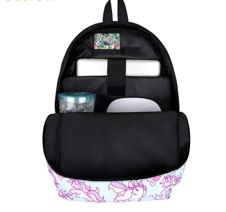Cute Melanin Girl Print Backpacks