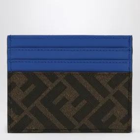 DIAGONAL CARD CASE IN BROWN FF CANVAS