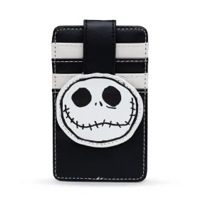 Disney Wallet, Character Wallet ID Card Holder, The Nightmare Before Christmas Jack Smiling Expression Black, Vegan Leather
