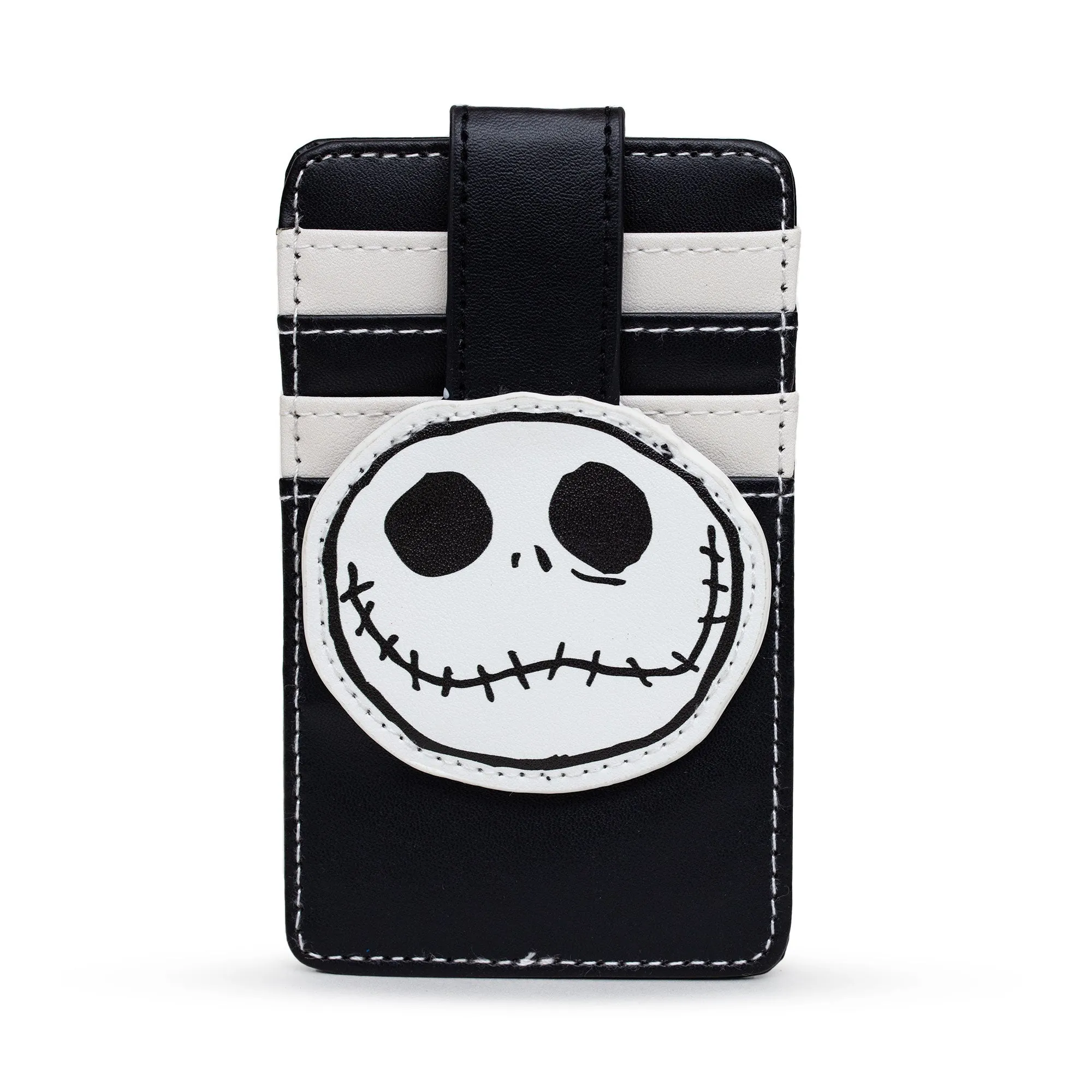 Disney Wallet, Character Wallet ID Card Holder, The Nightmare Before Christmas Jack Smiling Expression Black, Vegan Leather