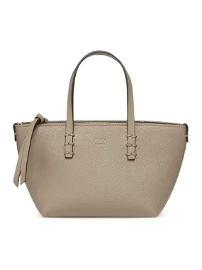 DOVE-COLOURED LEATHER ROLL MINI BAG