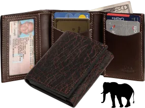 Dragon Fire Elephant Luxury Designer Exotic Trifold Wallet With ID Window