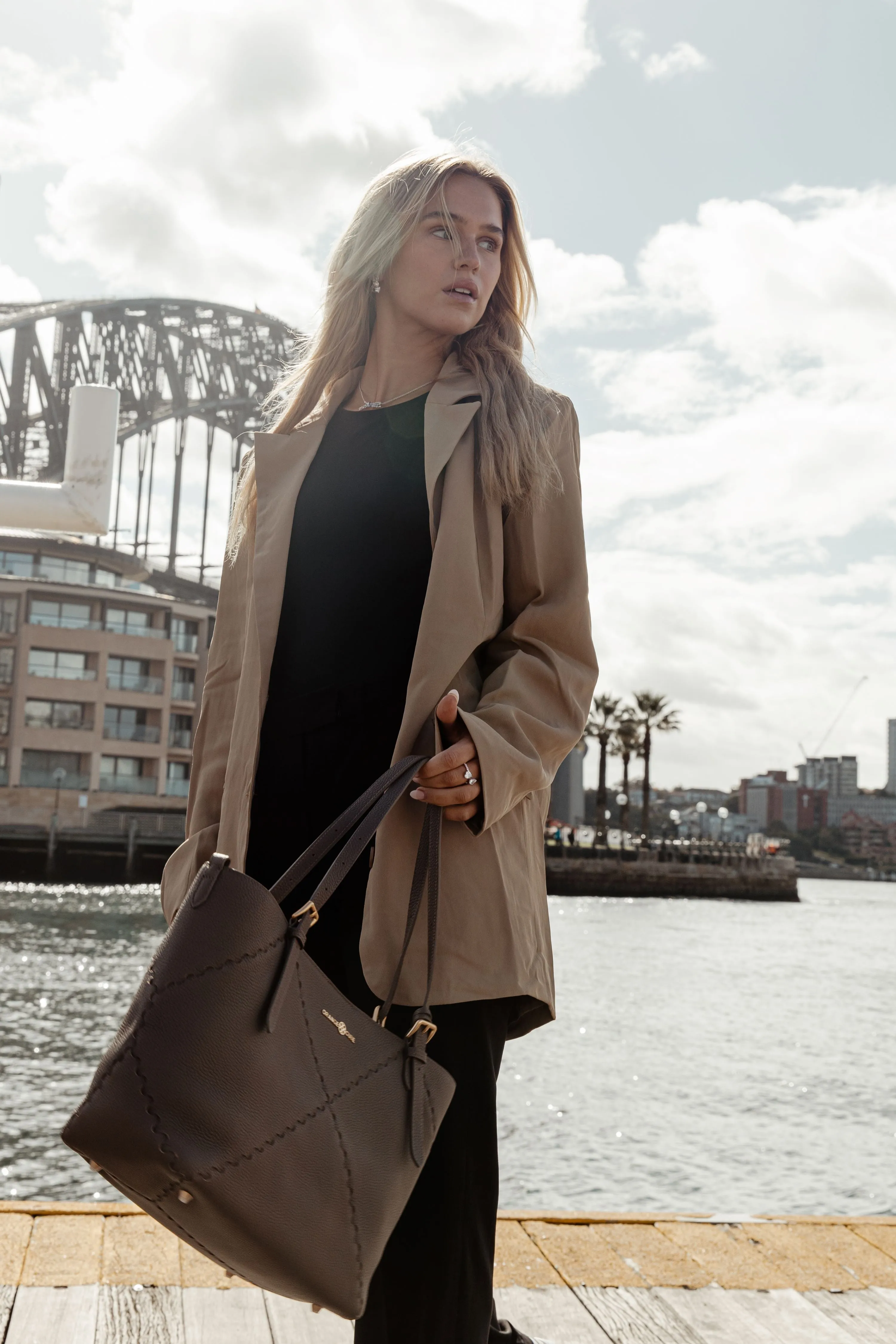 Dusk Mosaic Tote Bag - Dark Brown
