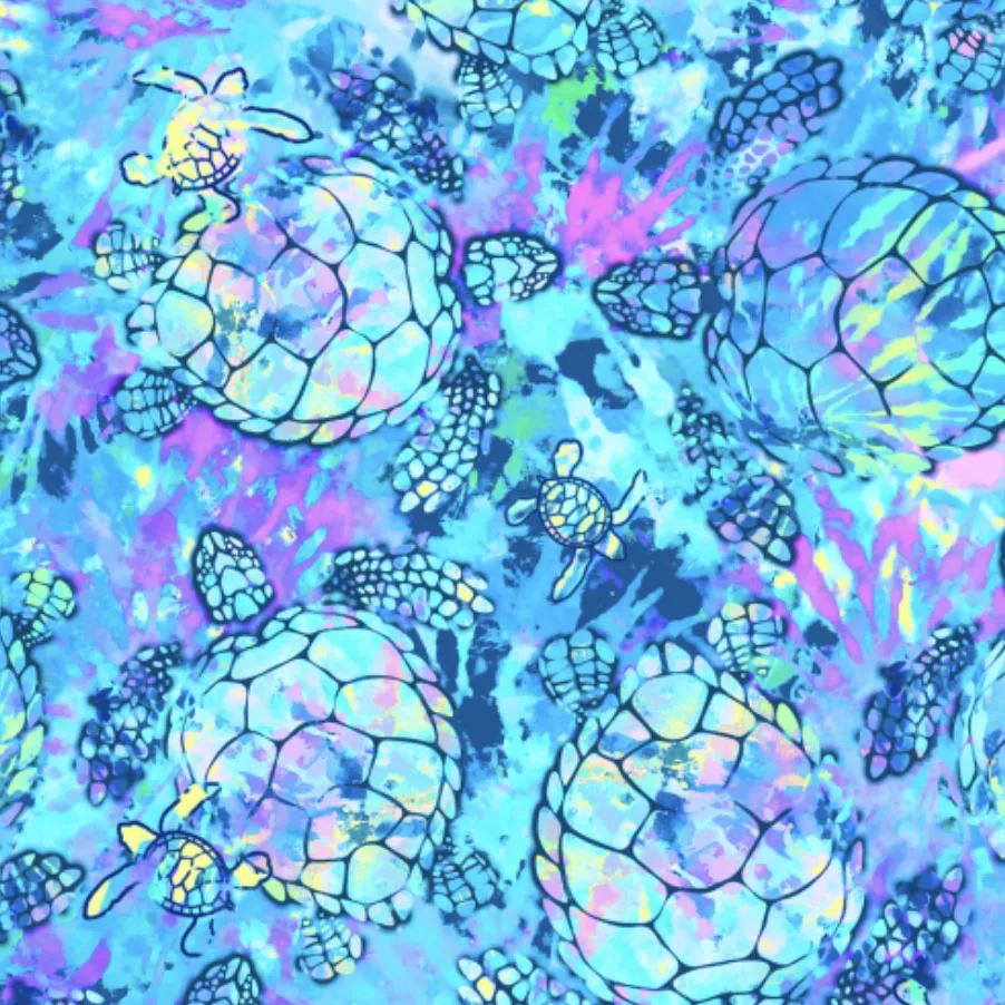 Eco-Friendly Turtle Tie Dye Contour Leggings
