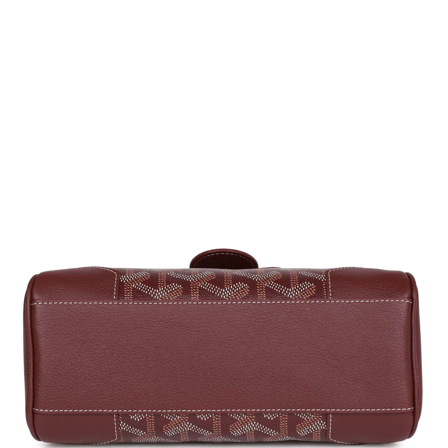 Goyard Saigon Souple Mini Bag Burgundy Goyardine Silver Hardware