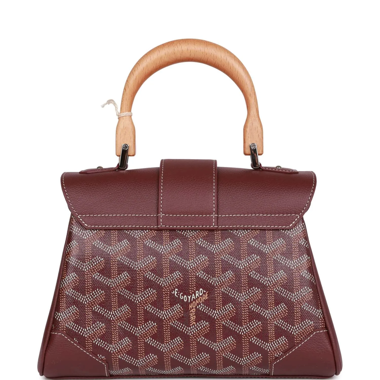 Goyard Saigon Souple Mini Bag Burgundy Goyardine Silver Hardware