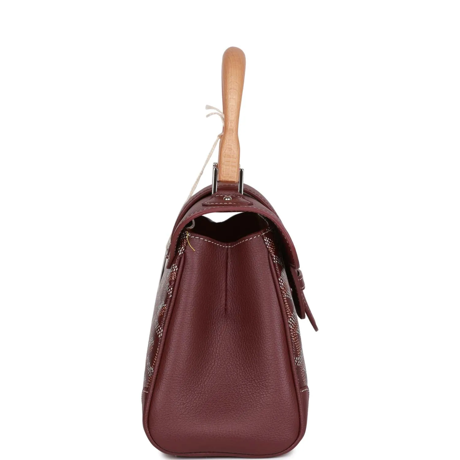 Goyard Saigon Souple Mini Bag Burgundy Goyardine Silver Hardware