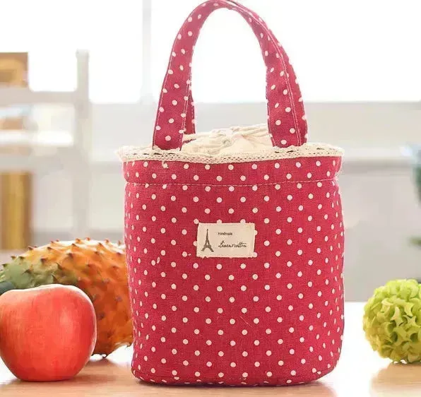 Isolated Canvas Portable Lunch Bag