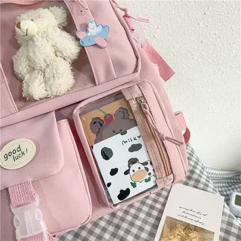 Kawaii Japanese High School Plush Backpack