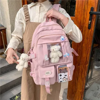 Kawaii Japanese High School Plush Backpack