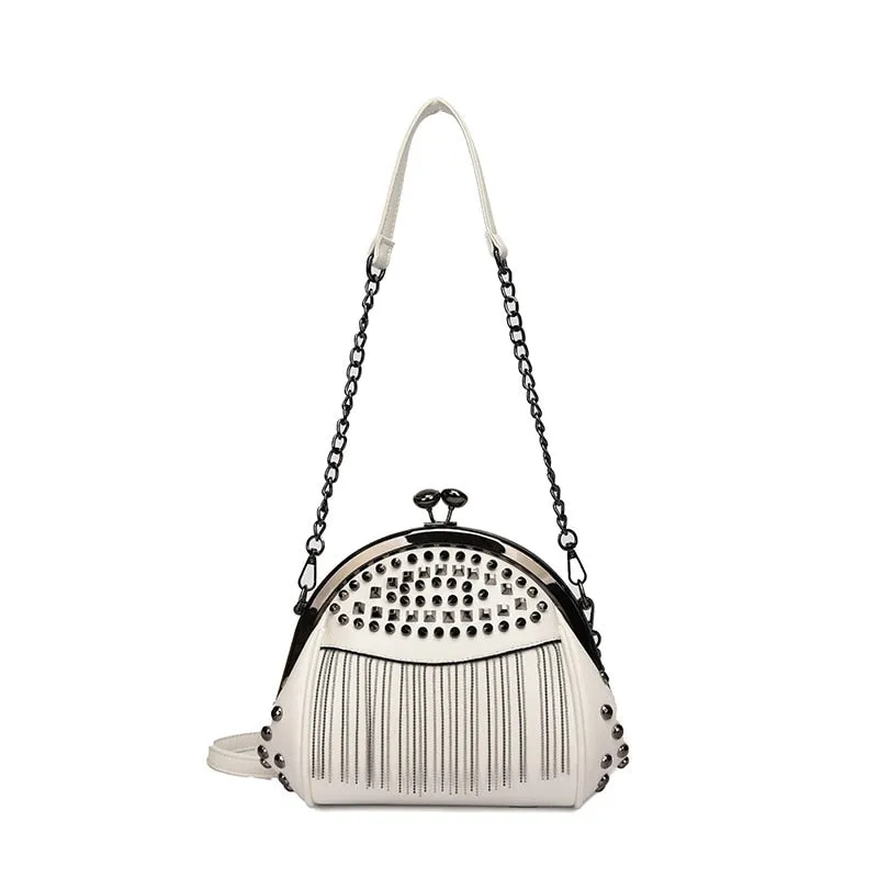 Leather Fringe Evening Bag