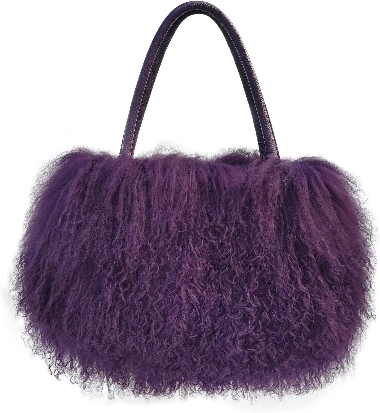 Mongolian Red Luxury Wool Fur Handbag
