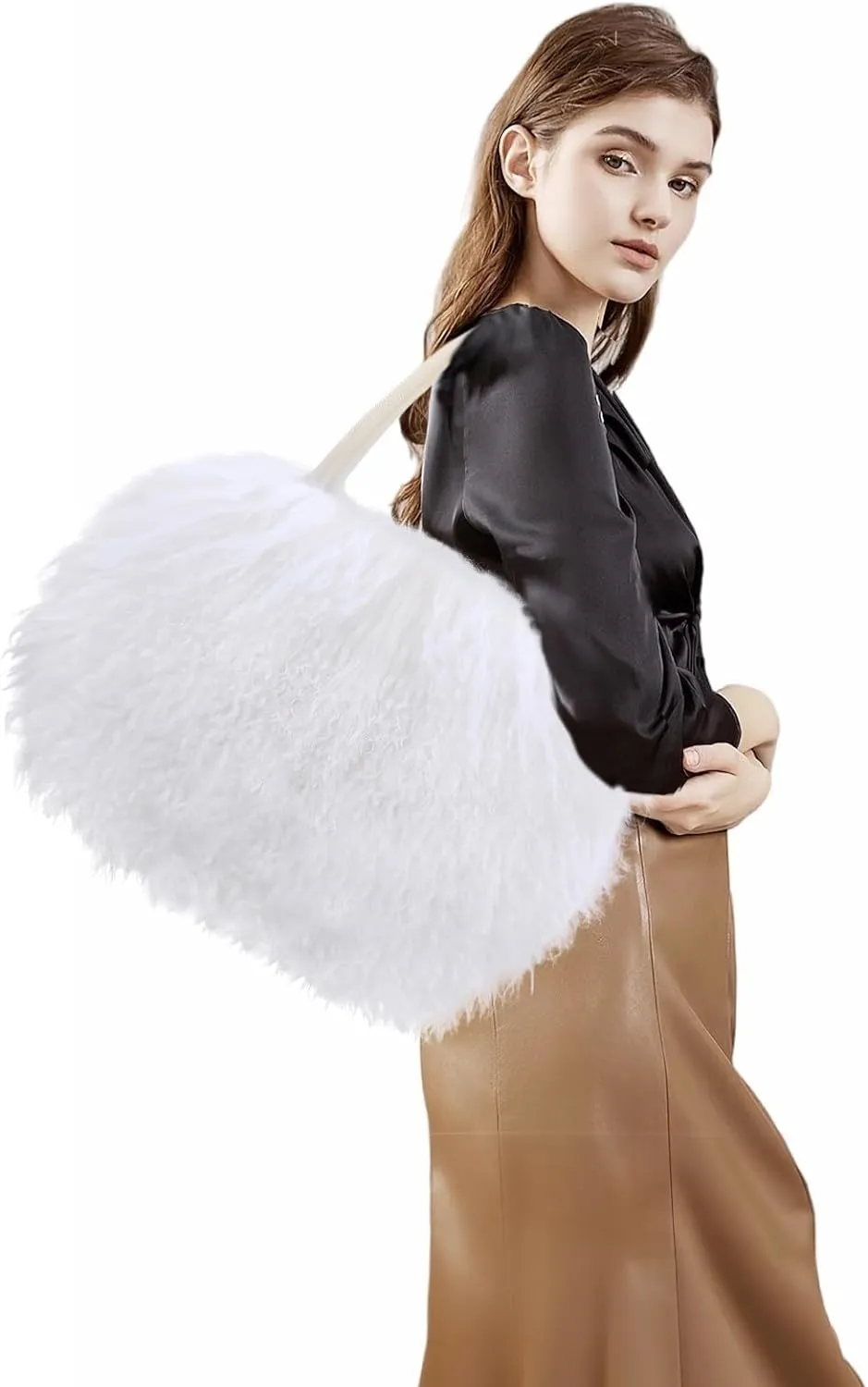 Mongolian Red Luxury Wool Fur Handbag