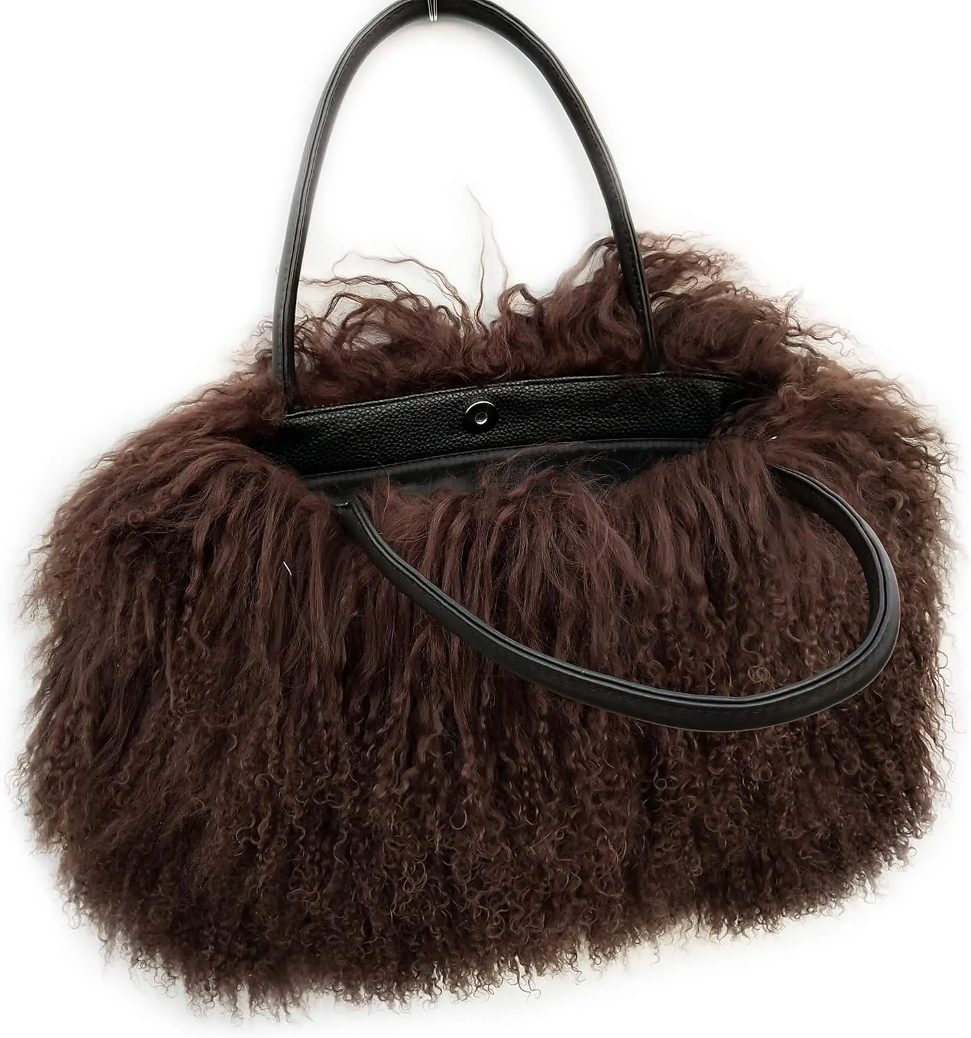 Mongolian Red Luxury Wool Fur Handbag