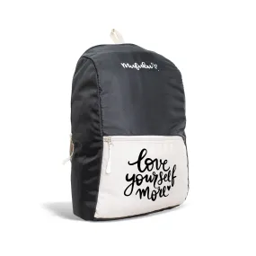 Nano Backpack 15 Ltr Love Yourself More Black   Beige