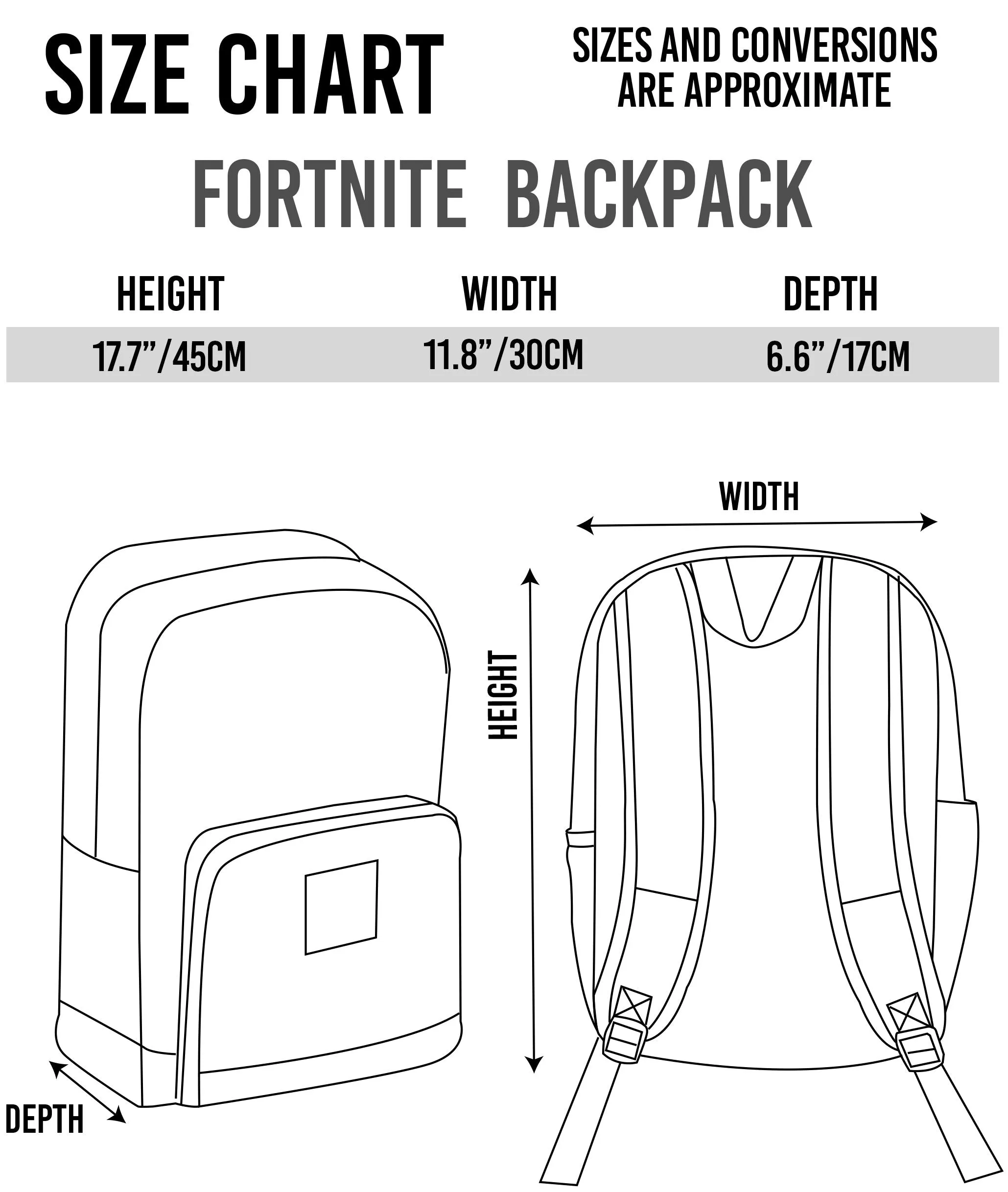 Official Fortnite Character Emote Camo Llama All Over Print Black/Khaki Backpack