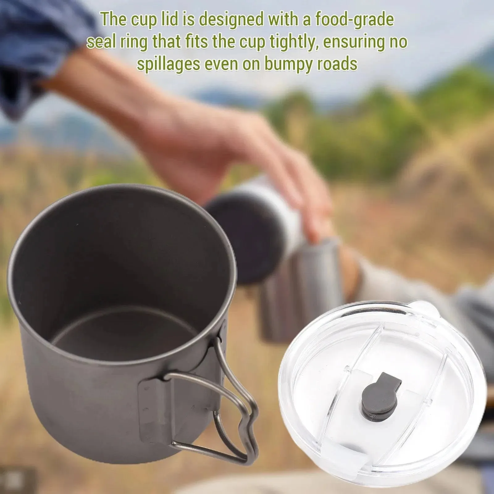 Outdoor 300ml/400ml/600ml Camping Mug Hard Anodized Aluminum Water Cup with Folding Handle and Lid for Outdoor Camping Hiking