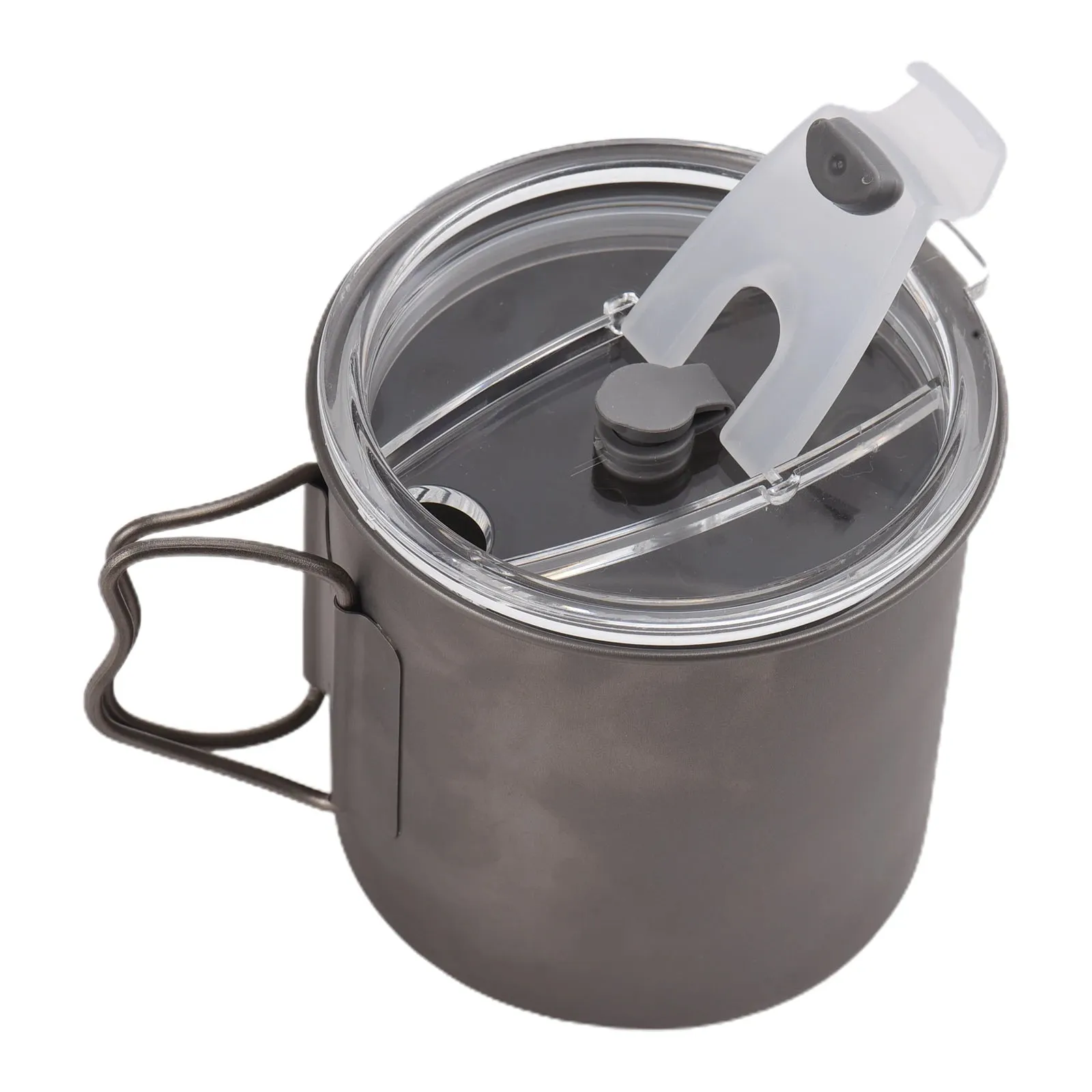 Outdoor 300ml/400ml/600ml Camping Mug Hard Anodized Aluminum Water Cup with Folding Handle and Lid for Outdoor Camping Hiking