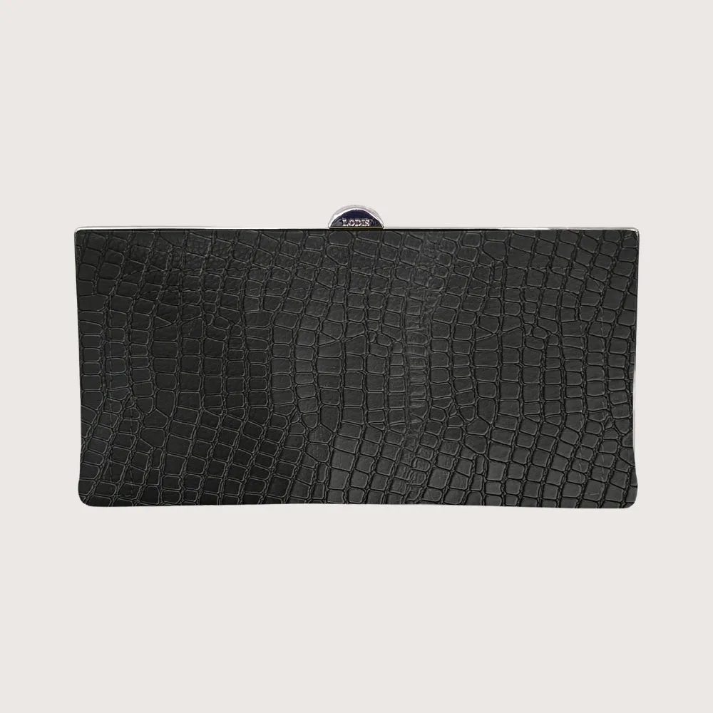 QUINN CLUTCH FRAMED WALLET (CROCO)
