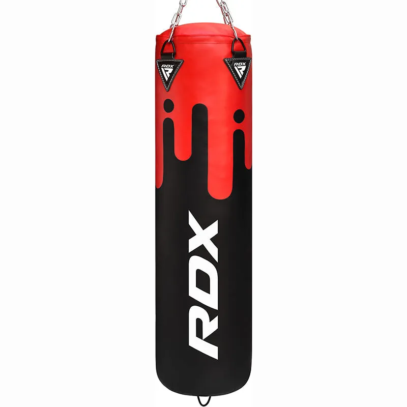 RDX F9R 4ft / 5ft 2-in-1 Black / Red Punch Bag for Boxing & MMA Training Set