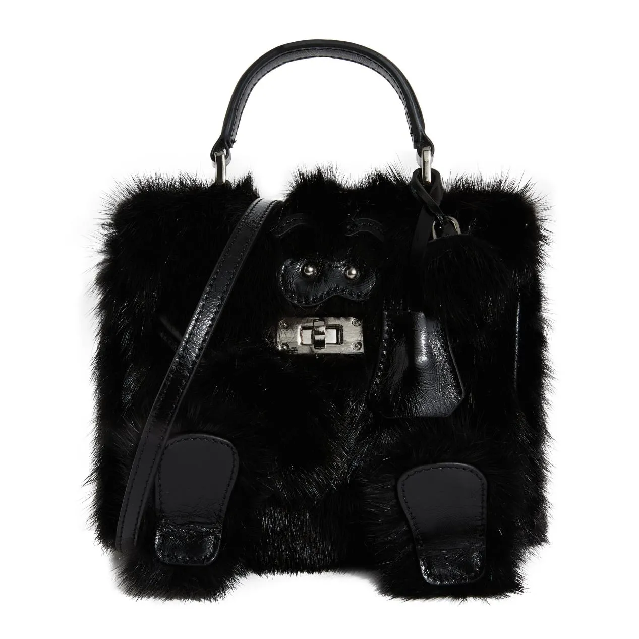 Real Mink Fur Handbag
