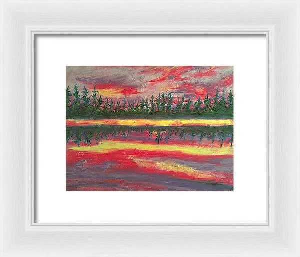 Resting in Mauve - Framed Print
