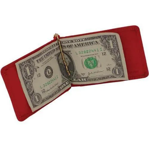 Simple Genuine Leather Wallet Money Clip 146C (C)