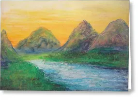 Sunset Yellow - Greeting Card