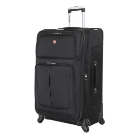 SwissGear Sion Softside Expandable Luggage, Black, Checked-Large 29-Inch